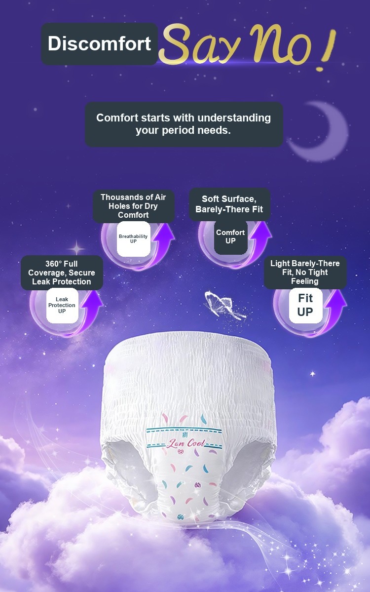 Ultra-thin breathable disposable period pants detail 03