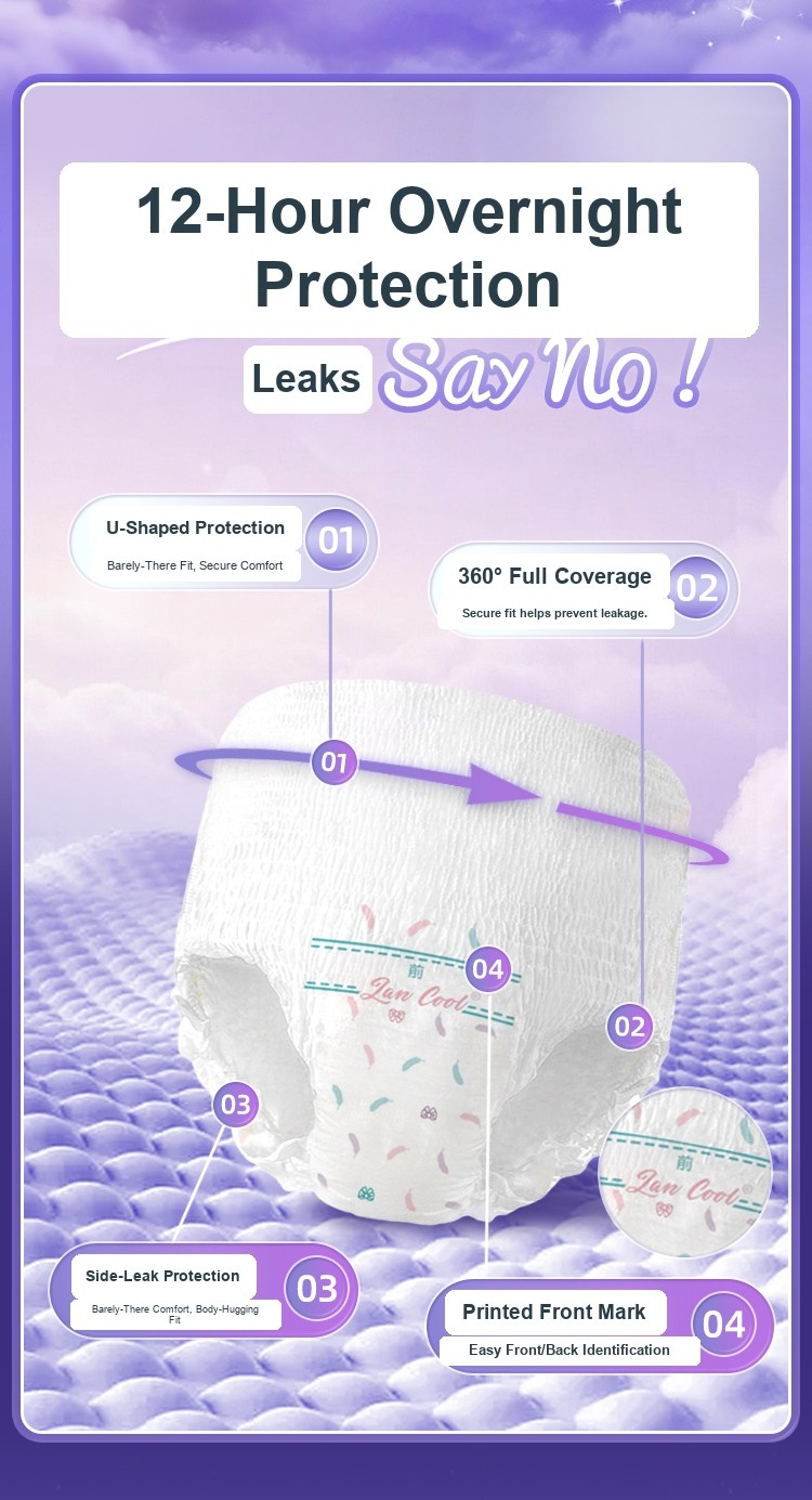 Ultra-thin breathable disposable period pants detail 04