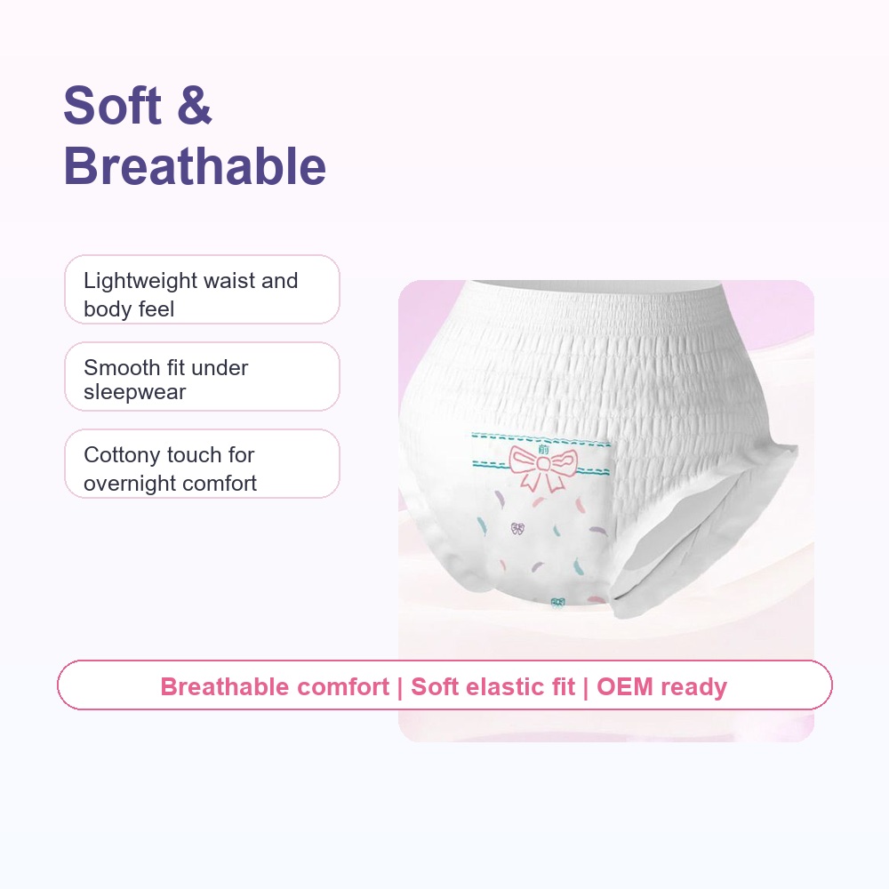 Overnight Disposable Menstrual Pants for Heavy Flow Leak Protection image 3