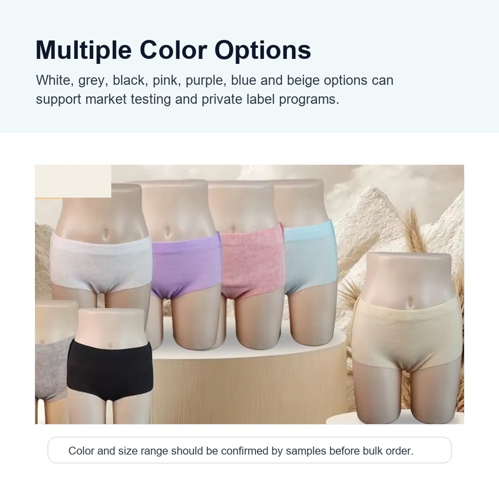 Multiple color options for OEM disposable underwear