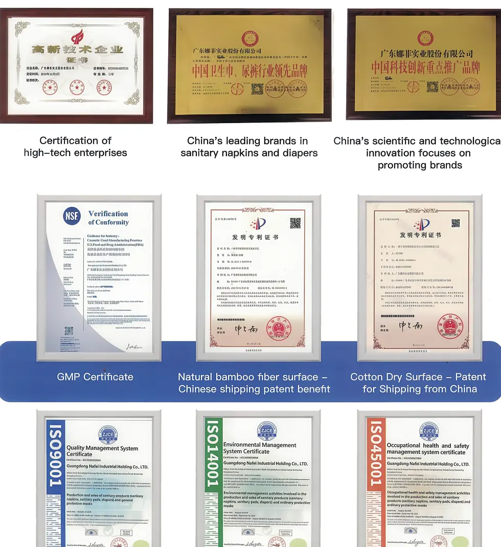 Nafei enterprise certificates and quality management certifications