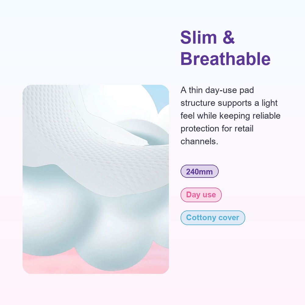 slim breathable sanitary pad structure for surface dryness and comfort review