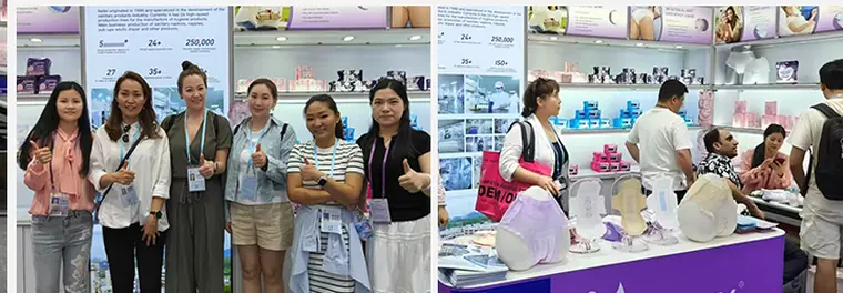 Nafei exhibition team and booth communication scene
