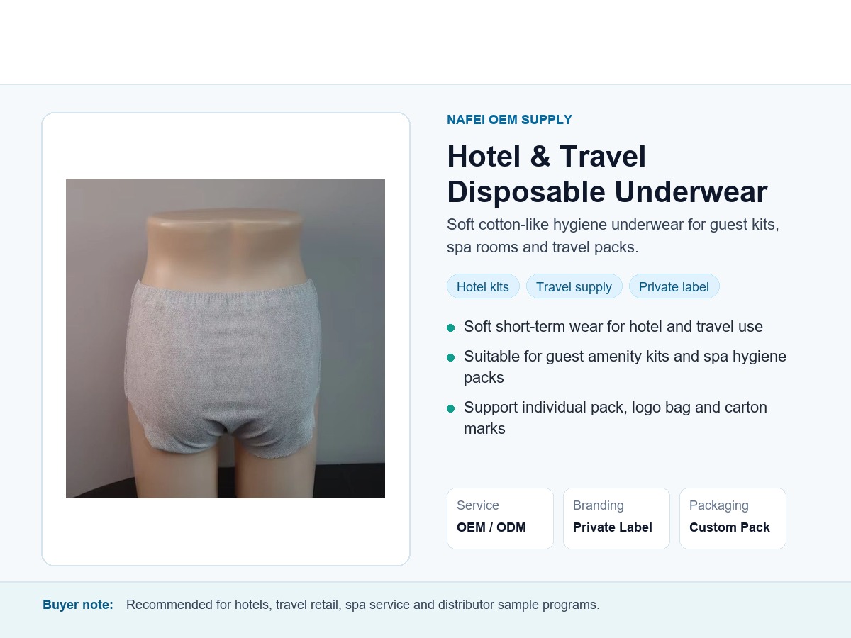 Hotel travel disposable underwear OEM detail image