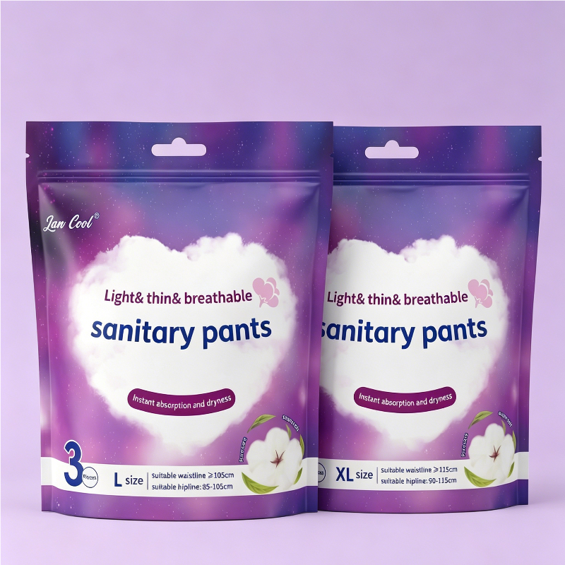 Period pants SKU photo review using real product image for OEM sampling