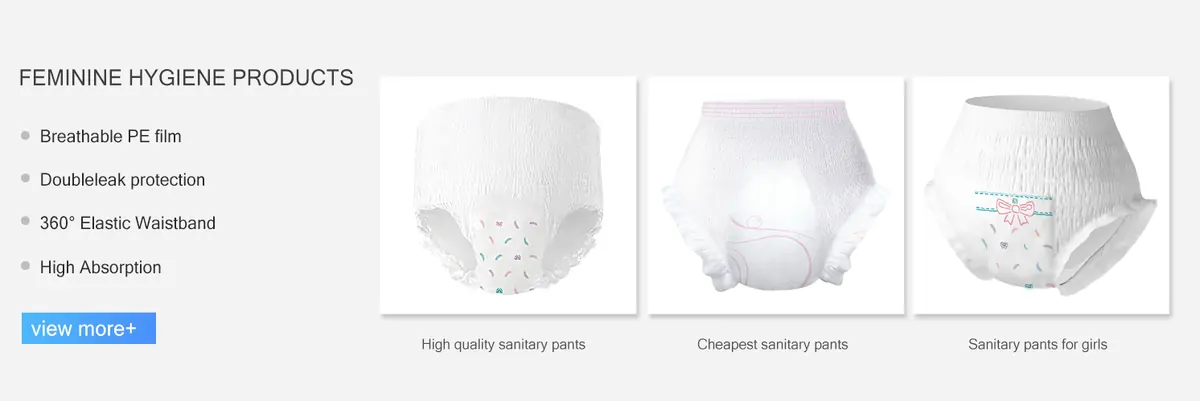 Lancool sanitary pants product reference for owned brand and OEM ODM capability