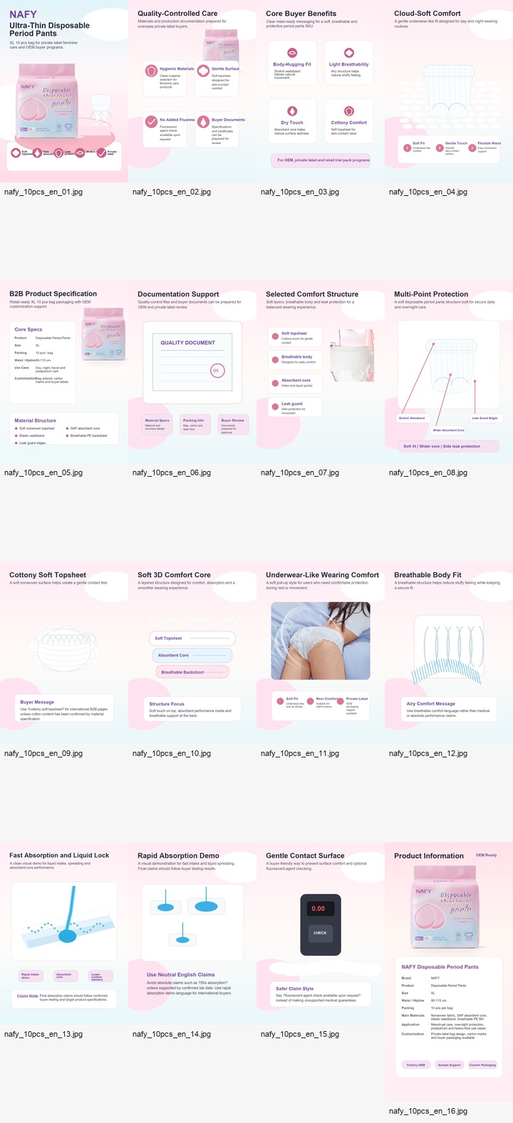 Absorbency Sample Test Record for Sanitary Pads and Menstrual Pants Buyers