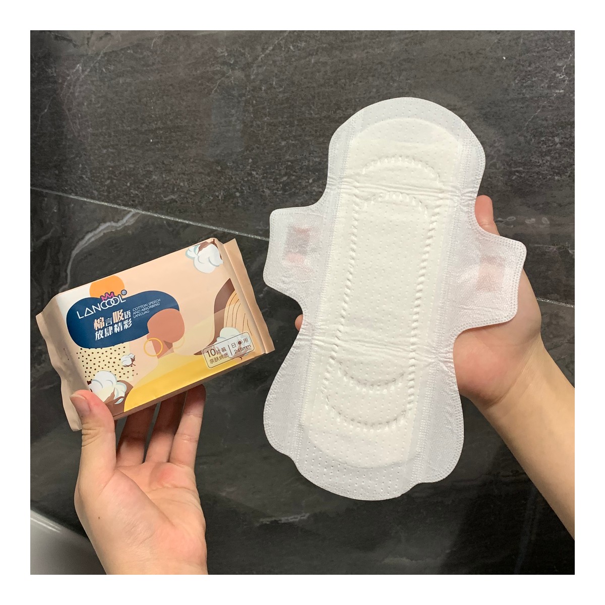 245mm day-use sanitary pad sample for OEM buyer review