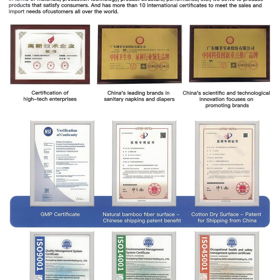 Sanitary pad repeat order and change control evidence for a new market launch